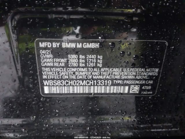 2021 BMW M5 WBS83CH02MCH13319 Photo 8