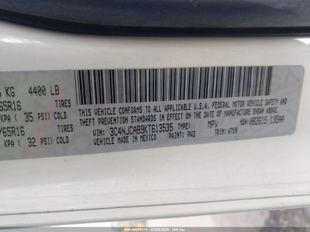 2019 JEEP COMPASS 3C4NJCAB9KT613535 Photo 8