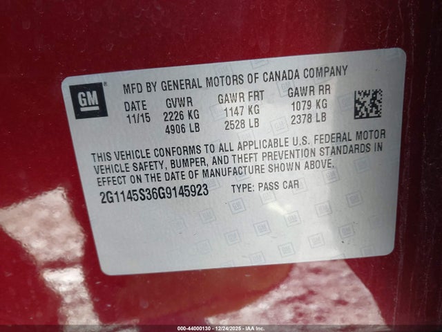 2G1145S36G9145923 Chevrolet IMPALA 2LZ