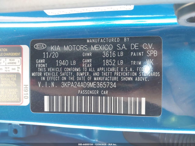 2021 KIA RIO 3KPA24AD9ME365734 Photo 8