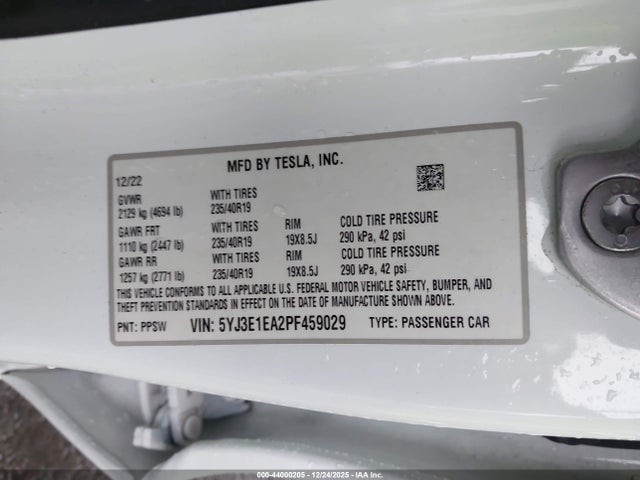2023 TESLA MODEL 3 5YJ3E1EA2PF459029 Photo 8