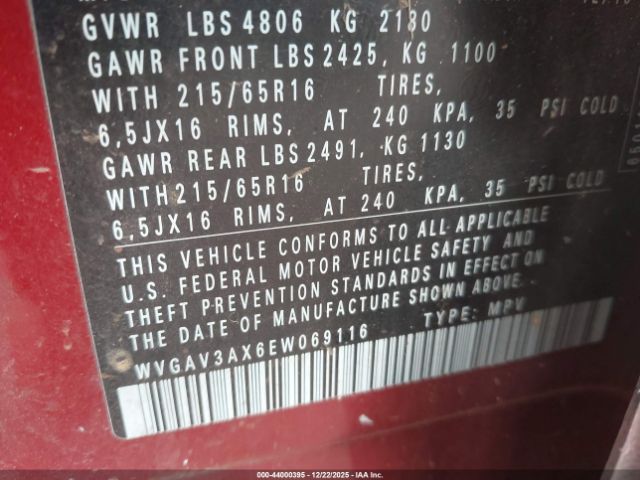 2014 VOLKSWAGEN TIGUAN WVGAV3AX6EW069116 Photo 8