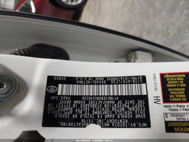 2017 TOYOTA AVALON 4T1BK1EB0HU246226 Photo 8