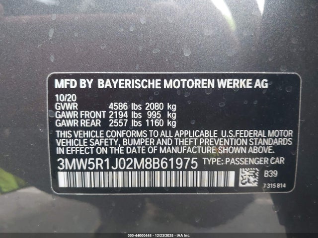 3MW5R1J02M8B61975 BMW 330I