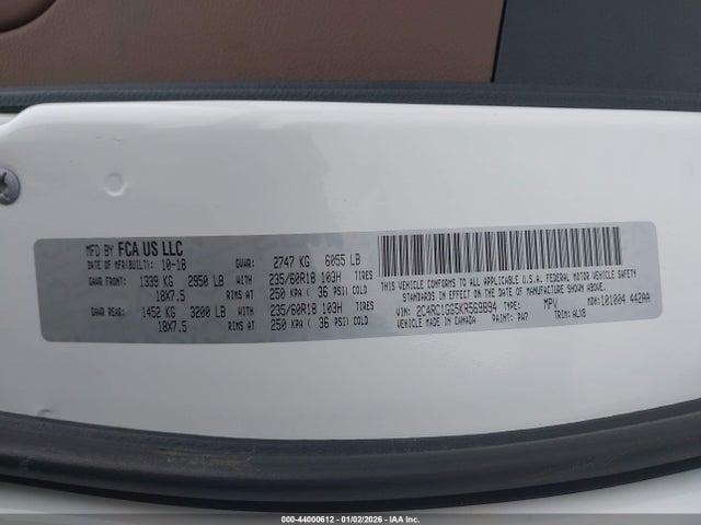 2019 CHRYSLER PACIFICA 2C4RC1GG5KR569894 Photo 8