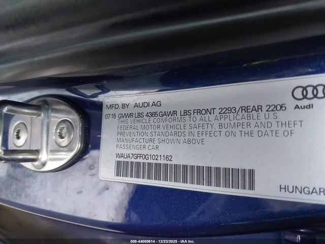 2016 AUDI A3 WAUA7GFF0G1021162 Photo 8