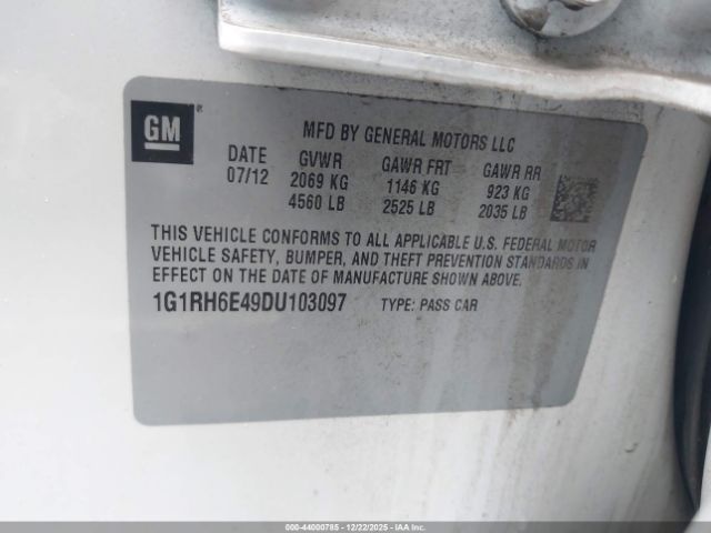 2013 CHEVROLET VOLT 1G1RH6E49DU103097 Photo 8