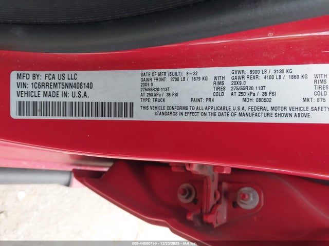 1C6RREMT5NN408140 RAM 1500