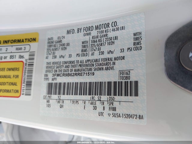 3FMCR9B62RRE71519 Ford Bronco Sport Big Bend