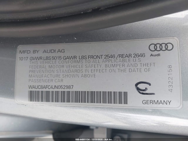 2018 AUDI A6 WAUC8AFC4JN052987 Photo 8