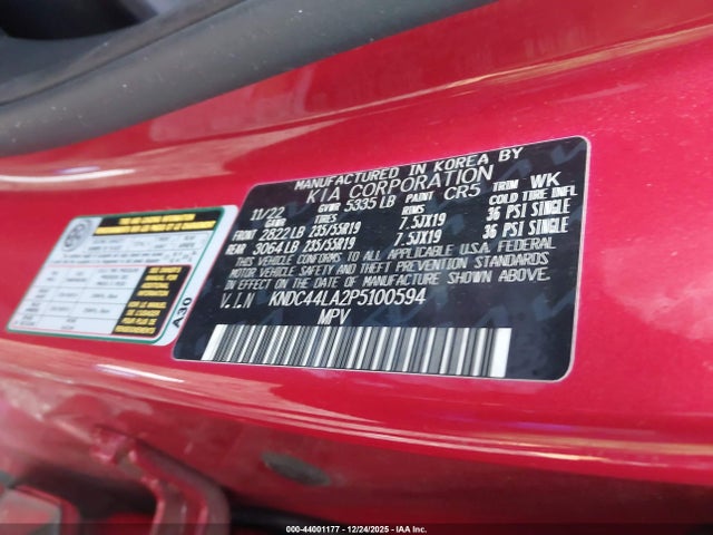 KNDC44LA2P5100594 KIA Ev6 Gt-line