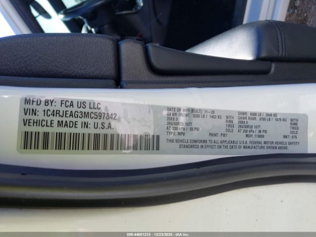 2021 JEEP GRAND CHEROKEE 1C4RJEAG3MC597842 Photo 8