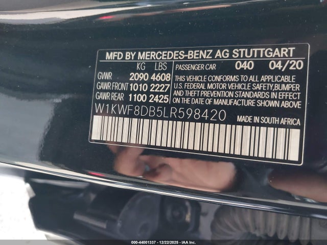 2020 MERCEDES-BENZ C 300 W1KWF8DB5LR598420 Photo 8