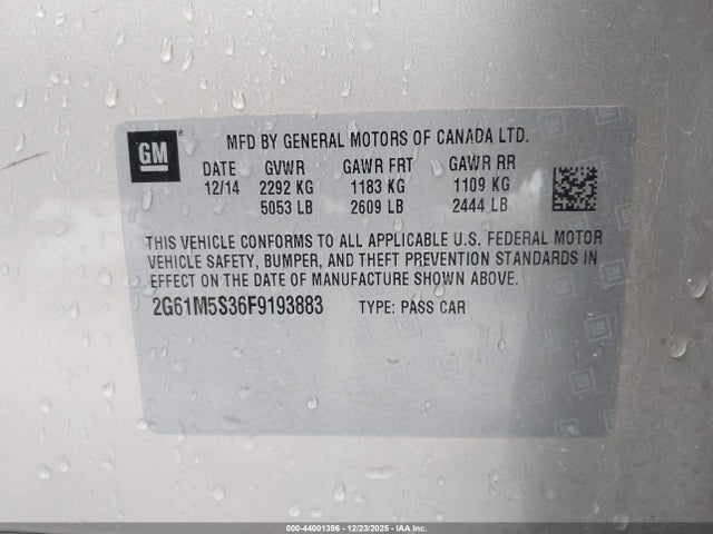 2015 CADILLAC XTS 2G61M5S36F9193883 Photo 8