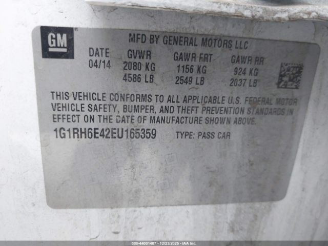 2014 CHEVROLET VOLT 1G1RH6E42EU165359 Photo 8