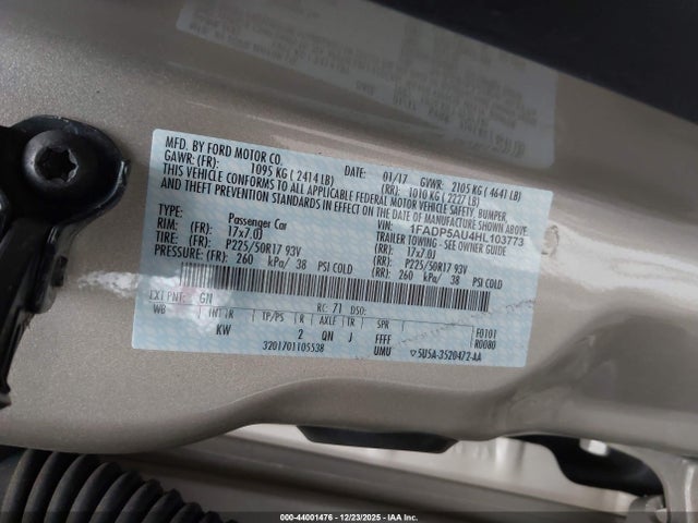 1FADP5AU4HL103773 Ford C-max Hybrid Se