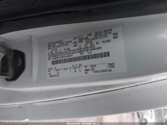 Ford E-150 Commercial 2014 1FTNE1EW3EDA39577 Image 4