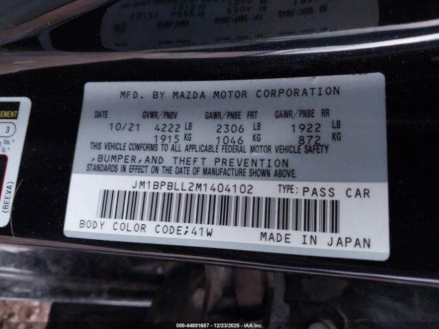 2021 MAZDA MAZDA3 JM1BPBLL2M1404102 Photo 8