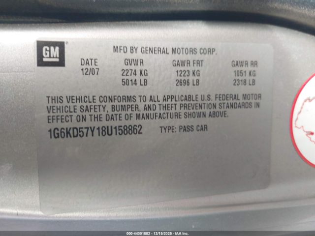 2008 CADILLAC DTS 1G6KD57Y18U158862 Photo 8