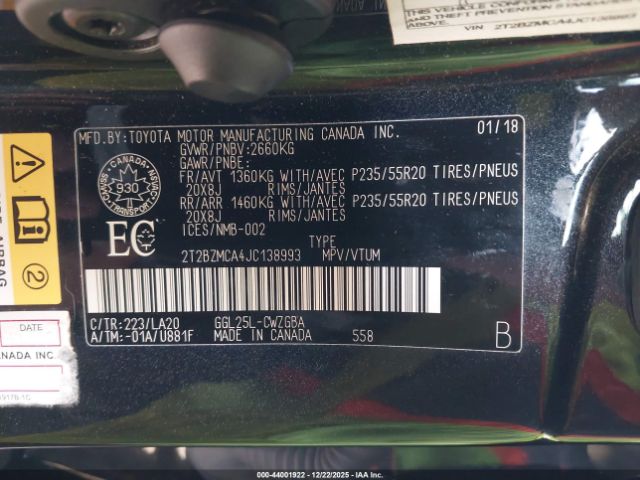 2018 LEXUS RX 350 2T2BZMCA4JC138993 Photo 8