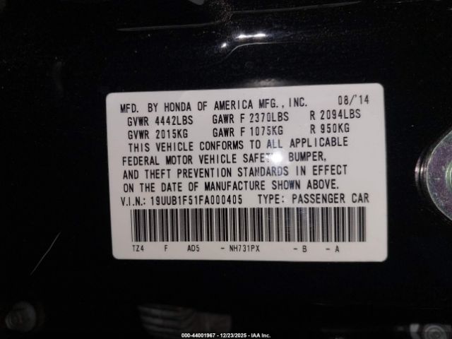 2015 ACURA TLX 19UUB1F51FA000405 Photo 8
