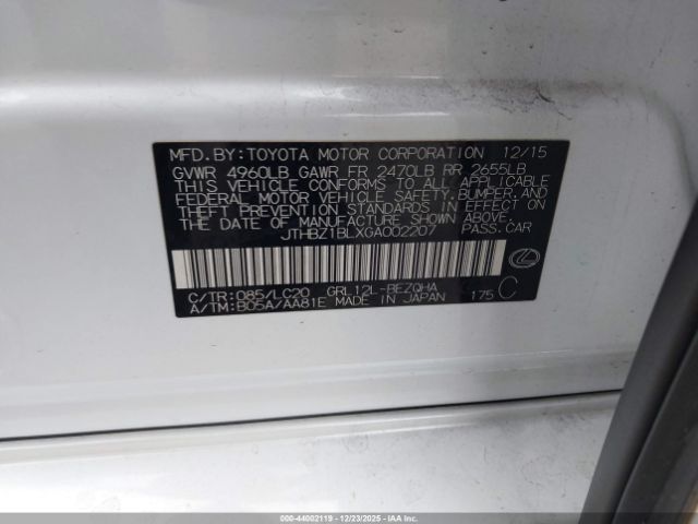 2016 LEXUS GS 350 JTHBZ1BLXGA002207 Photo 8