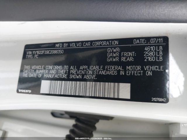 2012 VOLVO S60 YV1622FS9C2088350 Photo 8