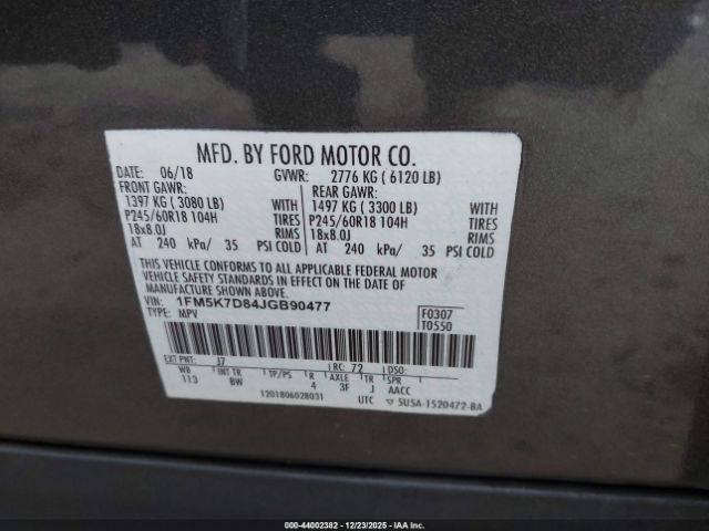 2018 FORD EXPLORER 1FM5K7D84JGB90477 Photo 8