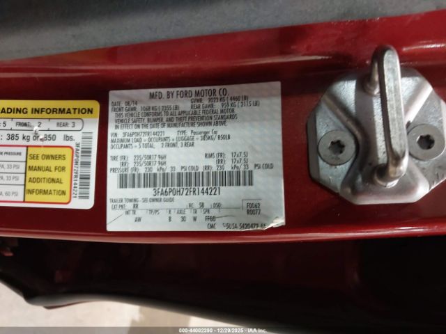 2015 FORD FUSION 3FA6P0H72FR144221 Photo 8