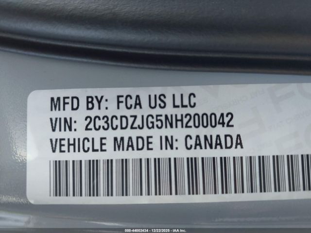 2022 DODGE CHALLENGER 2C3CDZJG5NH200042 Photo 8