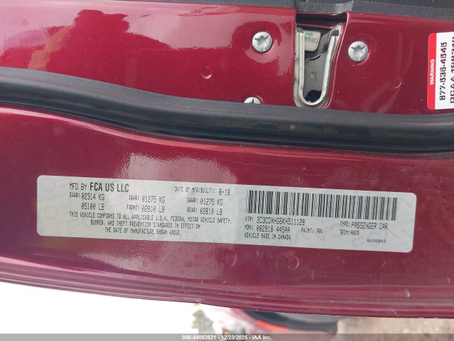 2C3CDXHG6KH511128 Dodge Charger Gt Rwd