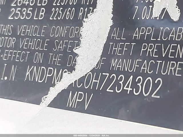 2017 KIA SPORTAGE KNDPM3AC0H7234302 Photo 8