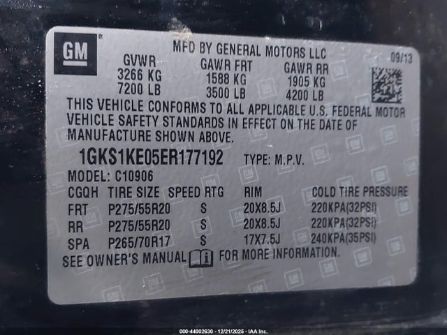 2014 GMC YUKON XL 1500 1GKS1KE05ER177192 Photo 8