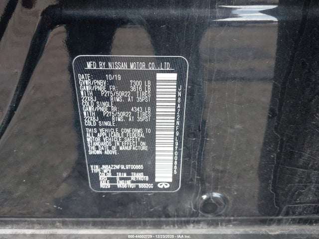 2020 INFINITI QX80 JN8AZ2NF9L9700865 Photo 8