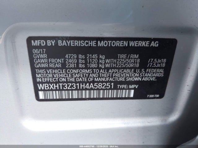 WBXHT3Z31H4A58251 BMW X1 Xdrive28i