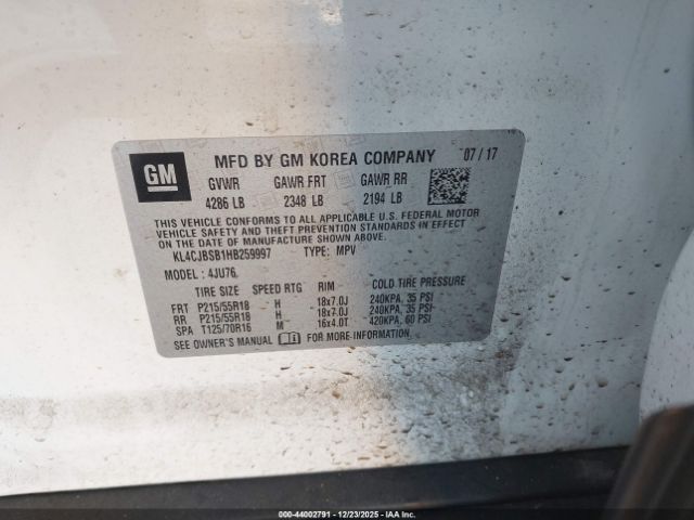 2017 BUICK ENCORE KL4CJBSB1HB259997 Photo 8