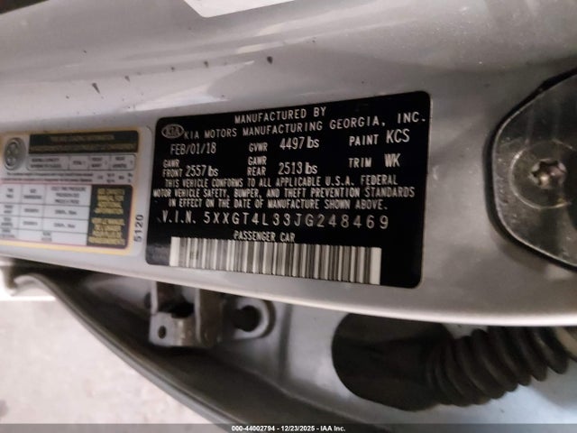 5XXGT4L33JG248469 KIA Optima Lx