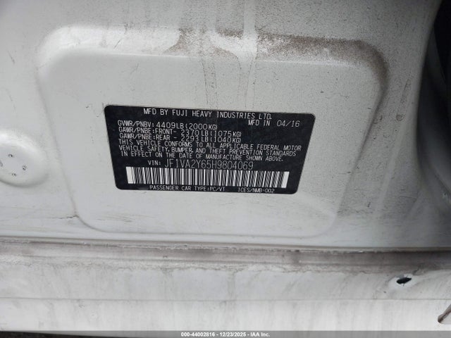 JF1VA2Y65H9804069 Subaru Wrx Sti Limited