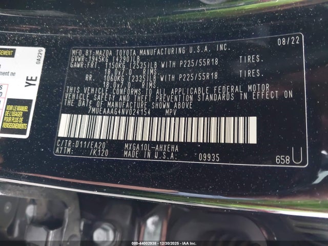 Toyota Corolla Cross Xle 2022 7MUEAAAG4NV024154 Image 9