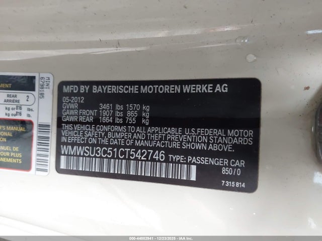 2012 MINI COOPER WMWSU3C51CT542746 Photo 8
