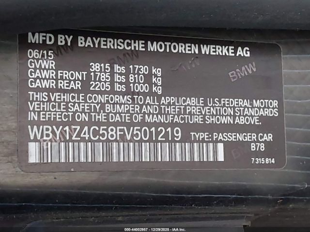 2015 BMW I3 WBY1Z4C58FV501219 Photo 8