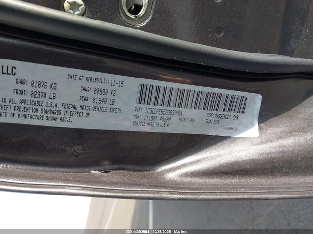 Dodge DART GT 2016 1C3CDFEB5GD630084 Image 9