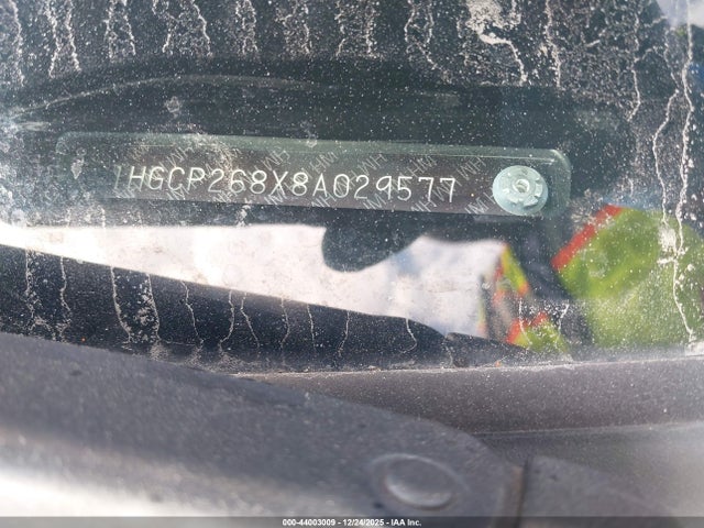 44003009 :رقم المزاد ، 1HGCP268X8A029577 vin ، 2008 Honda Accord 2.4 Ex-l مزاد بيع