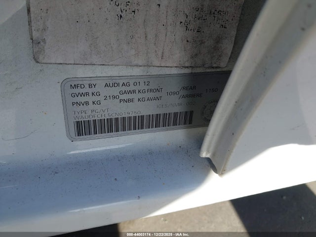 2012 AUDI A4 WAUDFCFL5CN019750 Photo 8