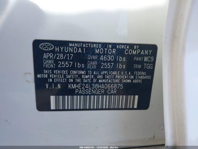 KMHE24L38HA066875 Hyundai Sonata Hybrid Se