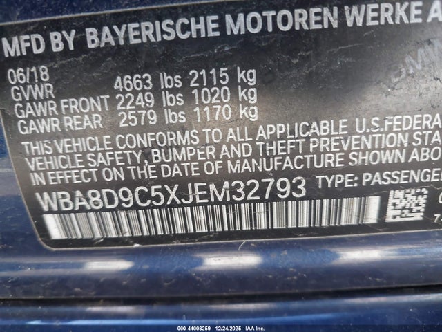 2018 BMW 330I WBA8D9C5XJEM32793 Photo 8