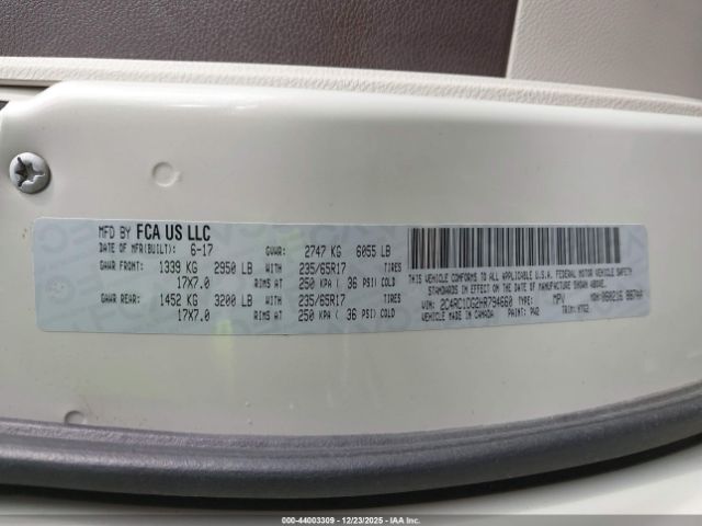 2017 CHRYSLER PACIFICA 2C4RC1DG2HR794660 Photo 8