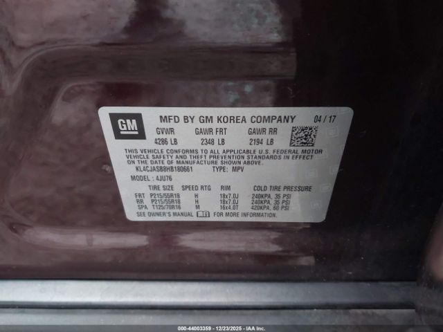 2017 BUICK ENCORE KL4CJASB8HB180661 Photo 8