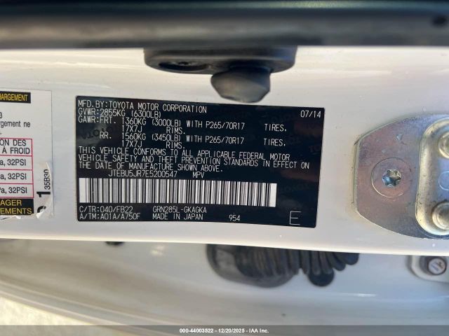 2014 TOYOTA 4RUNNER JTEBU5JR7E5200547 Photo 8