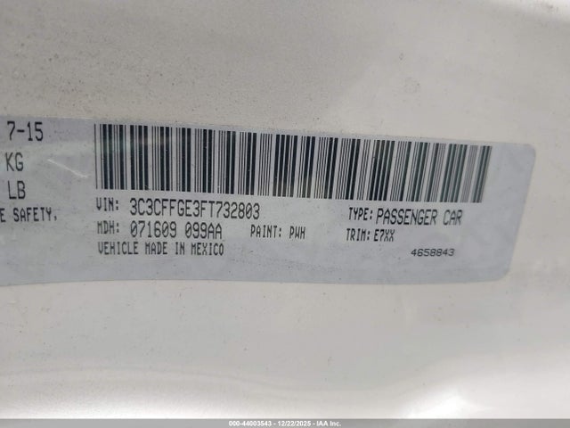 2015 FIAT 500E 3C3CFFGE3FT732803 Photo 8